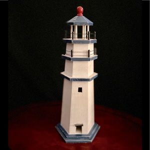 Vintage Wooden Rustic Lighthouse 15”